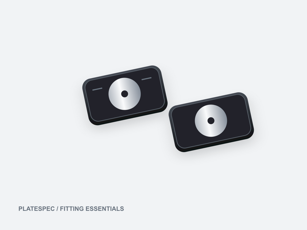 Magnetic Number Plate Holder Kit — PLATESPEC fitting illustration, not a product photograph